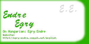 endre egry business card